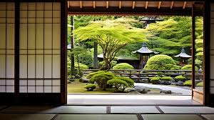 An Entrance To A Japanese Garden