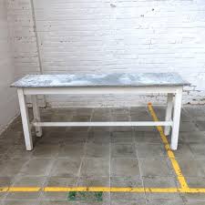 Vintage Zinc Topped Farmers Table