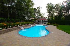 Fiberglass Pool With Water Features