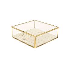 Large Square Glass Display Case With