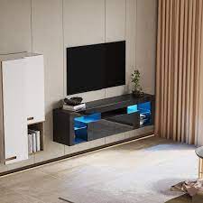 Black Wall Mounted Floating Tv Stand