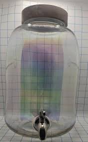 Iridescent Glass Beverage Dispenser