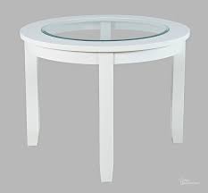 Jofran Urban Icon 42 Round Dining Table White Glass Inlay
