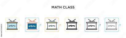 Math Class Vector Icon In 6 Diffe