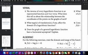 Logarithmic Functions Exhibit Inverse