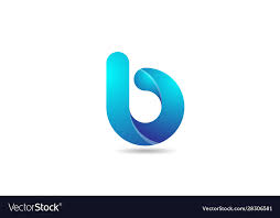 B Alphabet Letter Design Icon Vector Image