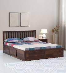 Buy Eva Sheesham Wood Queen Size Bed In