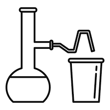 Pipe Flask Glass Lab Icon Outline Pipe