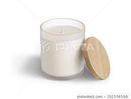 Minimalist Candle Mockup Frosted Glass