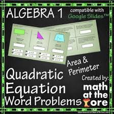Quadratic Equation Word Problems Area