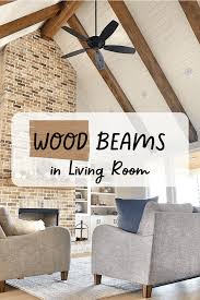 28 wood beams in living room for