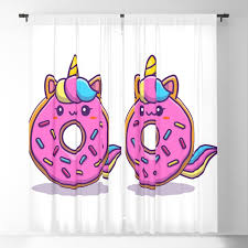 Cute Unicorn Doughnut Donut Cartoon