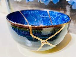 Kintsugi Bowl Kintsugi Blue Wave Bowl