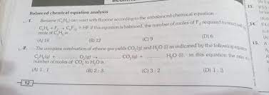 The Complete Combustion Of Ethane Gas