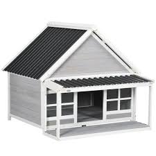 Pawhut Wooden Dog House Outdoor Cabin