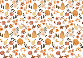 Pastel Autumn Seamless Pattern Bookmark