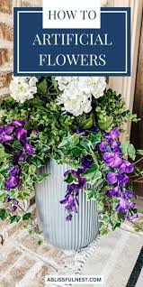 Outdoor Planter With Artificial Flowers