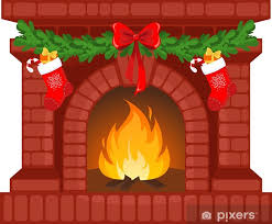 Sticker Fireplace Pixers Uk