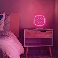 Instagram Icon Neon Table Sign Custom