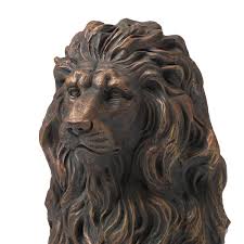 Glitzhome 20 5 H Mgo Guardian Standing Lion Statue Set Of 2