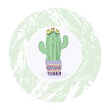 Cactus In Plant Pot Clipart Frame