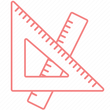 Education Math Outline Ruler Icon