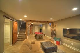 Contemporary Rustic Finished Basement