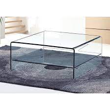 Angola Square Clear Glass Coffee Table