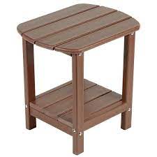 Dyiom Brown Outdoor Side Table 16 5 In