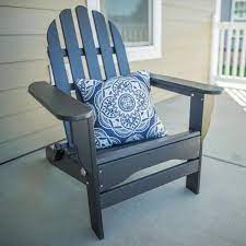Durogreen Icon Black Plastic Folding Adirondack Chair