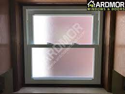 Double Hung Vinyl Window With Frosted
