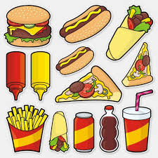 Junk Food Icon Set Stickers Zazzle