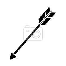 Bow Arrow Isolated Icon Vector