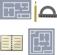 Architecture Plan Icons Vector Art