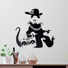 Wall Decal Banksy Nyc Gangster Rat