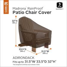 Classic Accessories Madrona Rainproof Adirondack Chair Cover