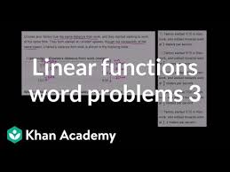 Comparing Linear Functions Word