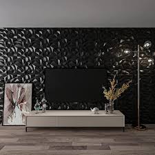 Art3d Diamond Design 19 7 In X 19 7 In Pvc 3d Seamless Wall Panel In Black For Interior Decoration 12 Panels