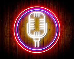 Microphone Led Neon Sign Wall Light