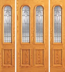 Entry 2 Panel Wood Door With 2 Rounded