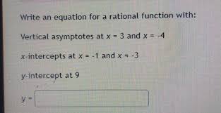 Equation For A Rational Function