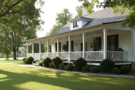 Ranch House With Wraparound Porch And