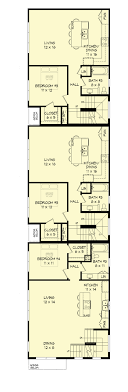 Contemporary Triplex House Plan With