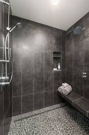 Pebble Tile Floor Walk In Shower Ideas