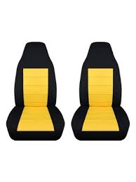 2 Tone Car Seat Covers Black And