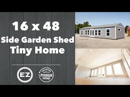 16x48 Side Garden Shed Tiny Home With