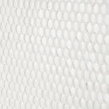 Super White Glass Penny Round Tiles