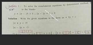 To Solve The Simultaneous Equations By