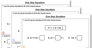 Year 6 One Step Equations Lesson