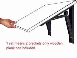 Black Iron Foldable Table Bracket Size